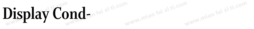 Display Cond字体转换